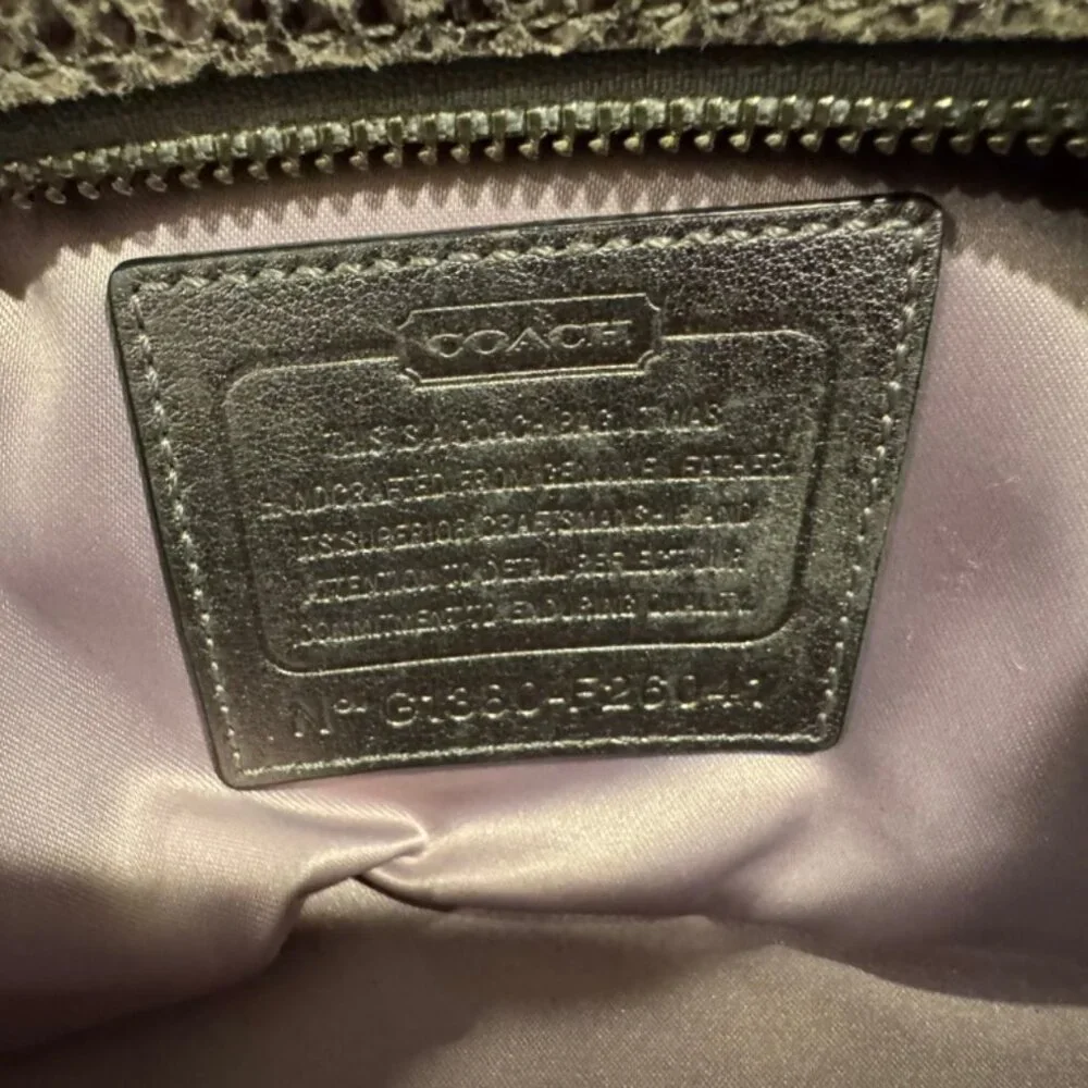 Coach Ashley Satchel F26041 Women’s Snakeskin Embossed Leather Shoulder Bag